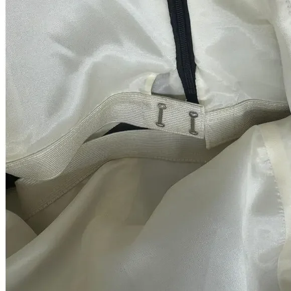 Ann Taylor Formal Gown Dress Black Ivory Cream Strapless Women's Size 14 - Picture 7 of 8